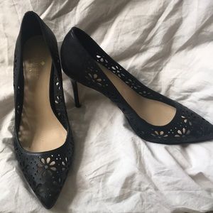 Kate spade black cutout heels
